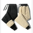thumbnail image 3 of Sweatpants for Men Winter Fleece Pants Sherpa Lined Sweatpants Active Running Jogger Pants Active Athletic Workout Drawstring Sweatpants, 3 of 4