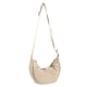 thumbnail image 1 of Bandolera EVGLOW de nylon con forma de media luna para mujer, beige, talla L, 1 of 7