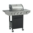 thumbnail image 5 of Youmumeub 3-Burner Propane Gas Grill with Side Burner, 37,000 BTU, Stainless Steel Barbecue Grill for Outdoor Cooking, Patio, Black and Silver, 5 of 26