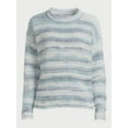 thumbnail image 5 of Time and Tru Women's Space Dye Roll Neck Sweater, Midweight, Sizes XS-XXXL, 5 of 6