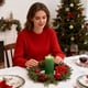 thumbnail image 5 of CaiYueKe Christmas Candle Wreath Centerpiece with Pine Cones Berries Greenery for Holiday Table Decorations Fireplace Mantel Seasonal Home Decor Artificial Floral Arrangement Rustic Farmhouse, 5 of 8