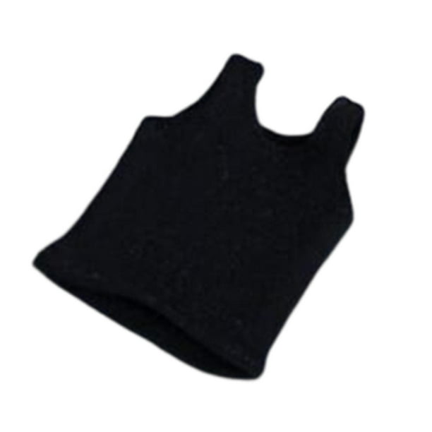 Figura de soldado masculino coleccionable de 6 pulgadas con chaleco de punto, modelo de ropa. negro