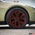 thumbnail image 3 of Wheel Rim Cover Hub Cap 14" Matt Black with Red 4. Pcs Set, 3 of 6