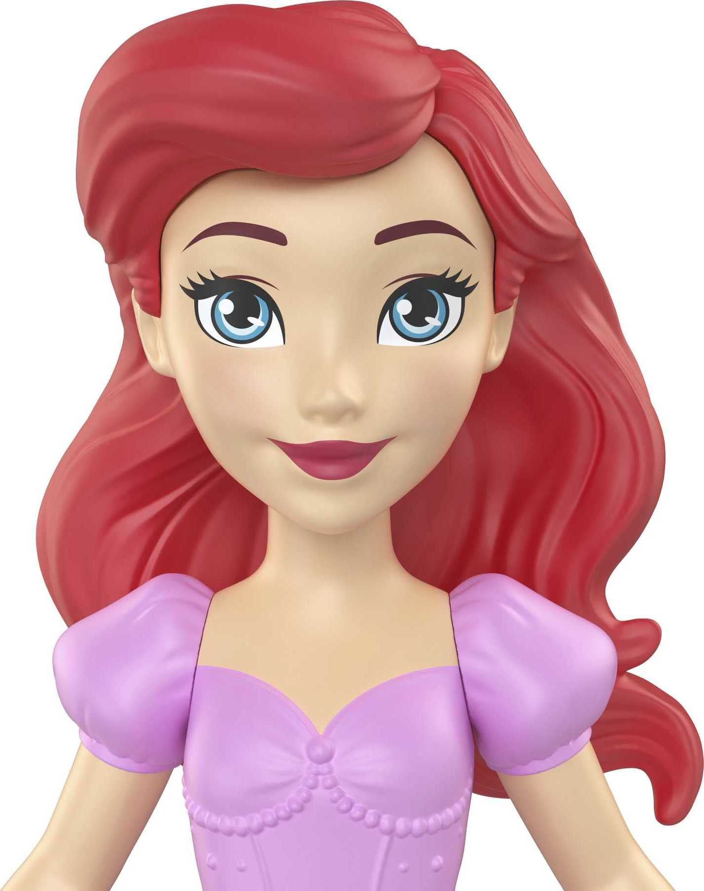 Disney Princess Ariel Small Doll, Red Hair & Blue Eyes, Signature Look with Pink Gown - image 4 of 6
