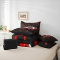 thumbnail image 6 of jejeloiu Boys Extreme Sport Bedding Comforter Set 7pcs,Geometrical Aesthetic Art Queen Bedding Sets,Red Black Queen Sheet Sets For Children,Super Cozy Room Decor Reversible, 6 of 8