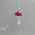 thumbnail image 2 of Mini Mushroom Car Charm, Crystal Suncatcher, Auto Rearview Mirror Accessories, Cute Dainty Minimalist New Car Gift For Her, BOHO Fairy Decor, 2 of 7