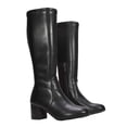 thumbnail image 4 of XY London Womens Masie Knee-High Low Mid Block Heel Boots, 4 of 5