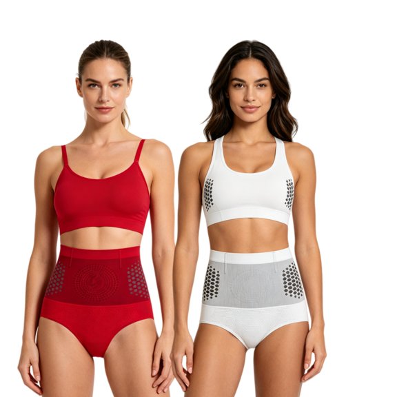 ibiyaun 2PCS 4-in-1 Micro-Particle Sculpting Fat-Burn Shorts, High Waist Shapewear Yoga Pants Shorts