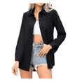 thumbnail image 3 of Chemise Extensible pour Femmes à Boutons, Manches Longues, Douce, Basique, Infroissable, pour le Travail, les Affaires, Formelle, Décontractée, 3 of 10