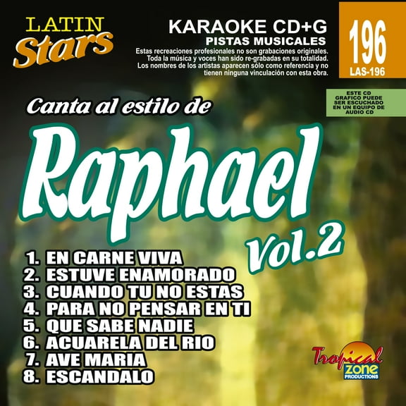 Karaoke Latin Stars 196 Raphael Vol. 2