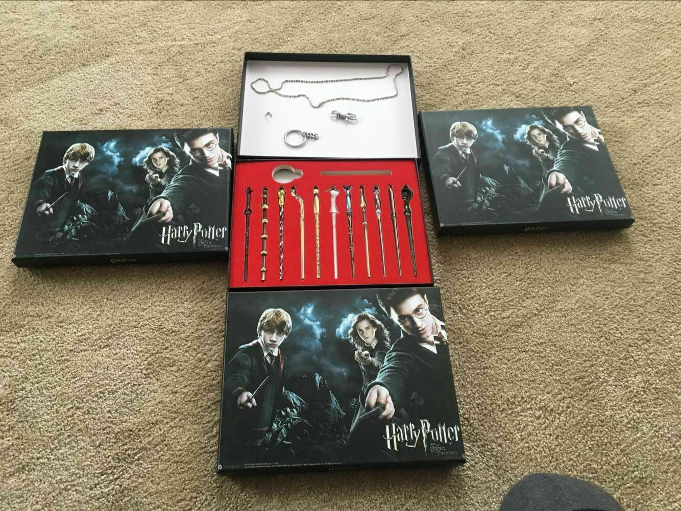 11pcs Harry Potter Hermione Dumbledore Sirius Voldemort Fleur Magic Wands In Box