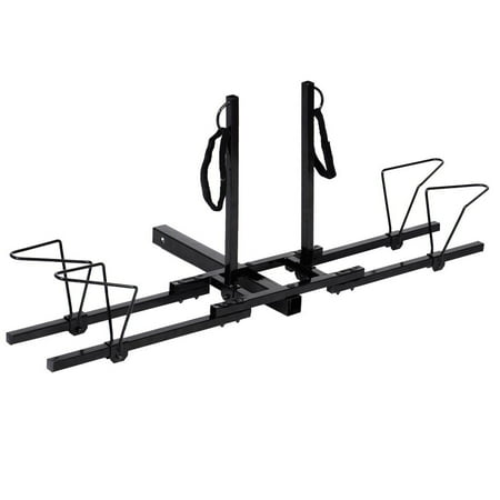 Costway Upright Heavy Duty 2 Bike Bicycle Hitch Mount Carrier Platform Rack Truck