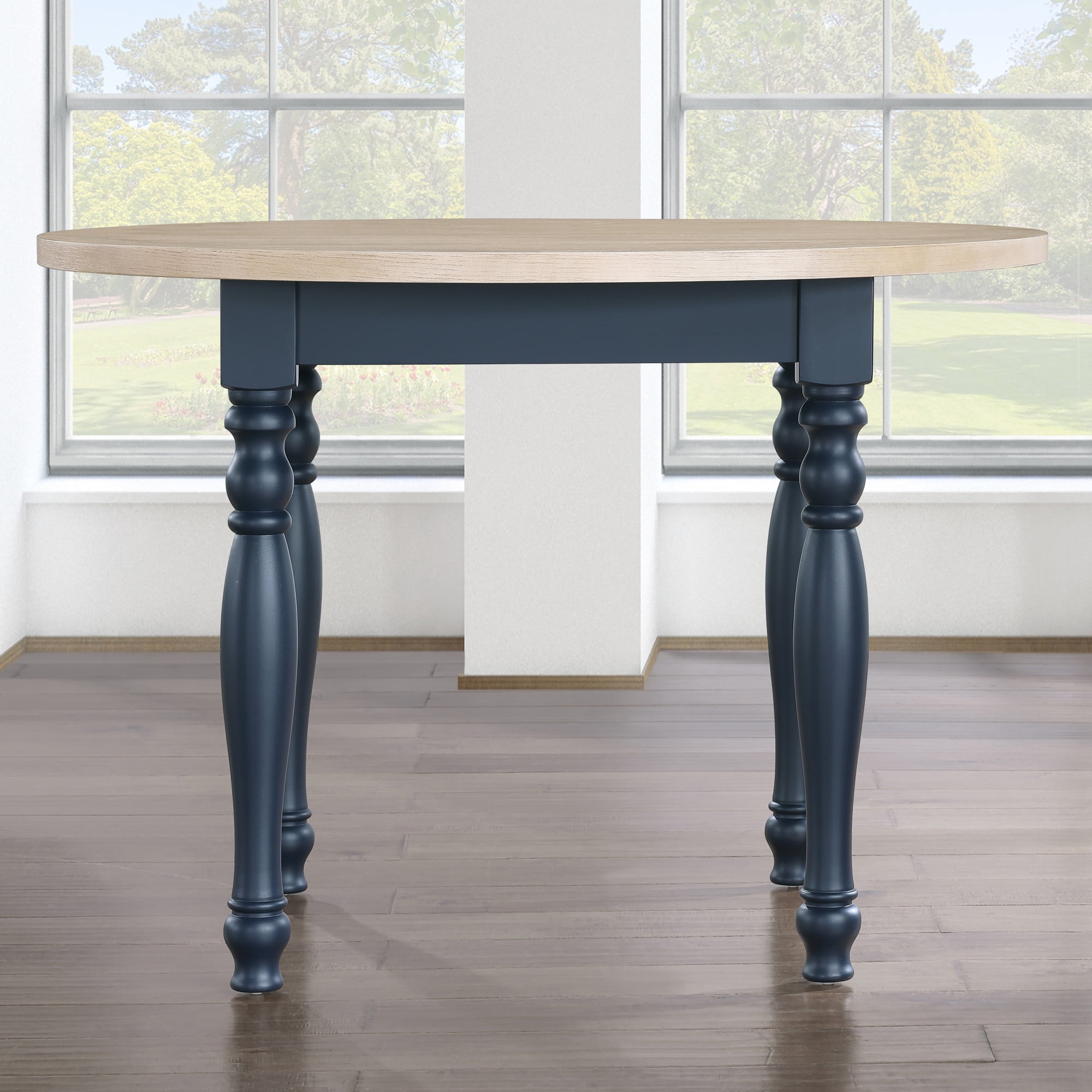 Steve Silver Darcy Deep Blue Finish Round DiningTable