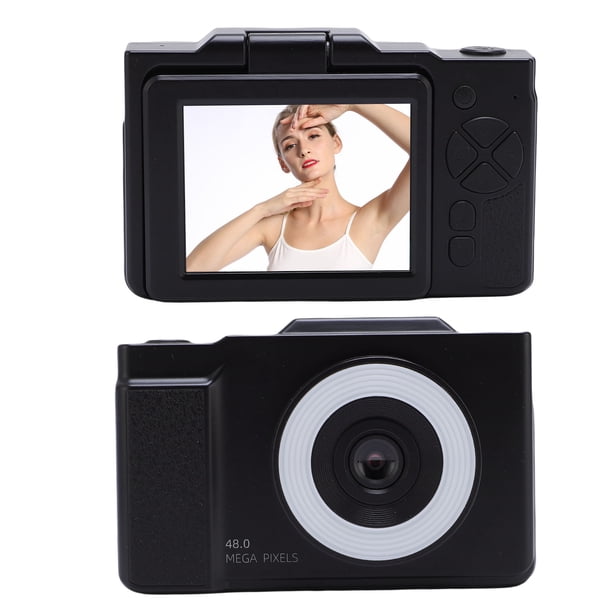 Cámara Portátil, Cámara Con Pantalla Abatible, Enfoque Automático 48MP 1080P Para Viajes
