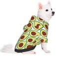 thumbnail image 2 of Fotbe Avocado Print Small Dog Sweater Hoodies Pet Grey Hooded Soft Fleece Sweatshirts with Pocket Fall Winter Puppy Cat Sweaters Warm Clothes-Small, 2 of 7
