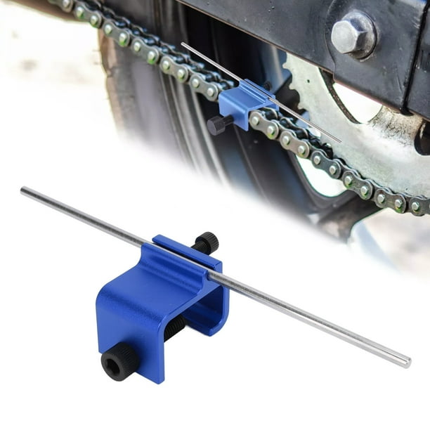 Herramienta de Alineació de Cadena de Motocicleta, Herramienta de Alineación de Cadena de Aleación de Aluminio Rápida para Motrocletas, Vehículos Todo Terreno, Ajuste