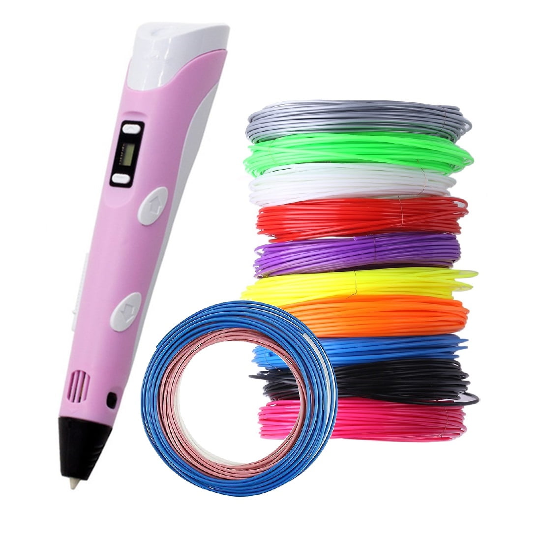Lapiz Impresora 3D Abs 3D Pen-2 Rp100B Lcd 1,75 Mm - Rosa + Set Filamentos 100M