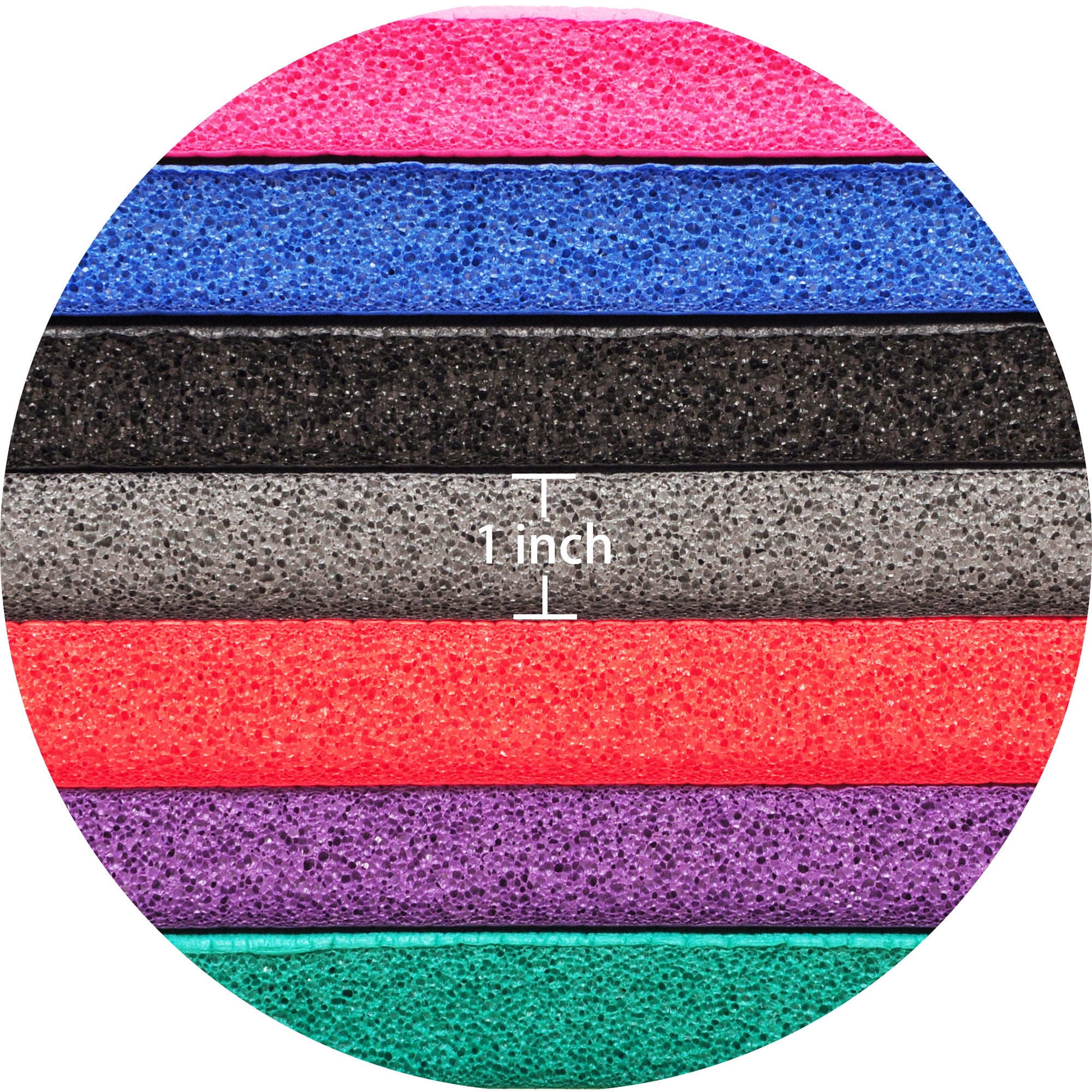 Signature Fitness 1" Extra Thick Exercise Yoga Mat with Carry Strap, Blue