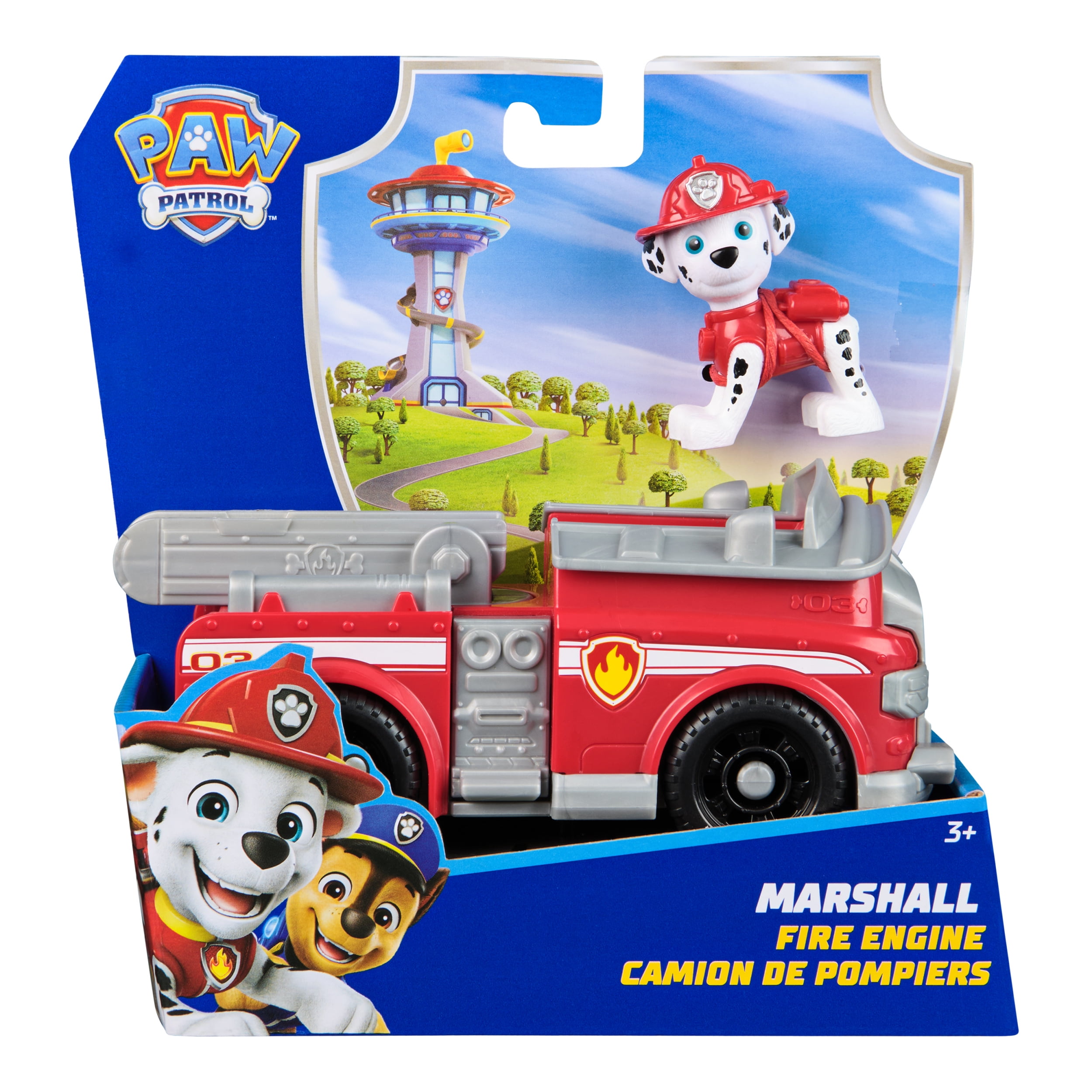 PAW Patrol Fire Truck with Collectible Marshall Figure, Sustainably Minded Toys for Kids Ages 3+, Marshall’s Firetruck