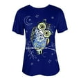 thumbnail image 3 of T-Shirt à Manches Courtes Imprimé 3D Animal à Col Rond pour Femme, 3 of 4