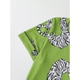 thumbnail image 6 of WIBACKER S-2XL Womens Pajamas Set Short Sleeve Button Down 2 Piece Tiger Loungewear Sets Tops and Shorts Sleepwear, 6 of 10