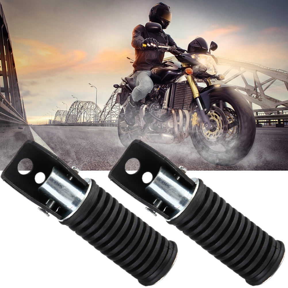 Aluminum Alloy Rubber Pair of Motorcycle Rear Passenger Foot Pegs Pedal Footrest for GN125/QJ25/GS125/GT125-5 Motorcycle Foot Pegs 