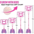 thumbnail image 2 of Canasta de baloncesto GMAOPHY Kids con soporte ajustable rosa para niños de 3 a 8 años, 2 of 7
