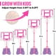 thumbnail image 2 of Canasta de baloncesto GMAOPHY Kids con soporte ajustable rosa para niños de 3 a 8 años, 2 of 7