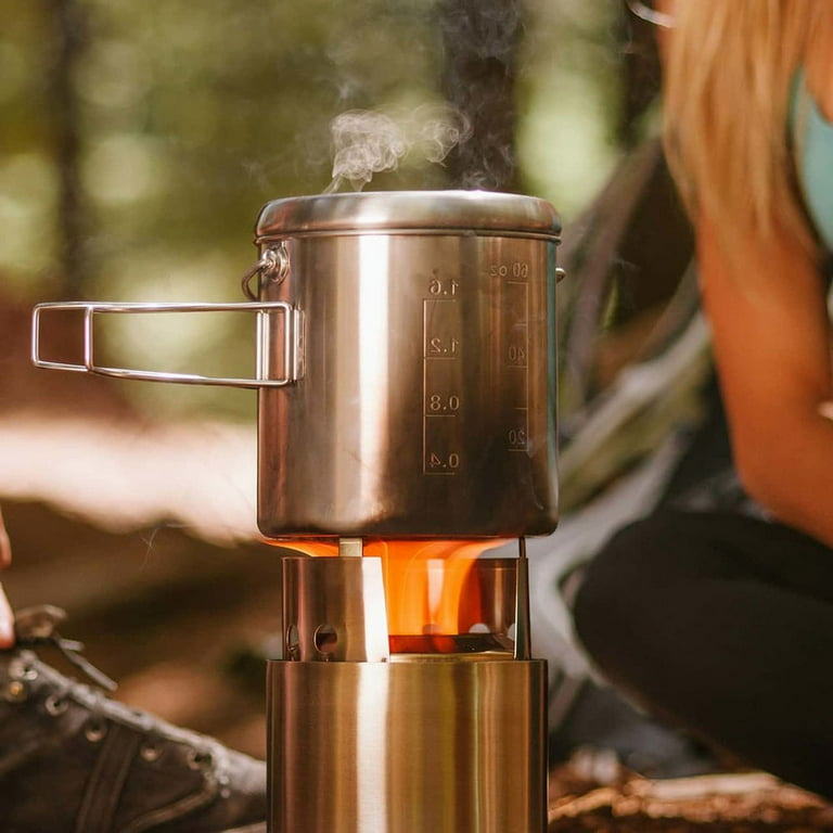 Solo Stove Outdoor Camping Lightweight Durable Stainless Steel 1800 Pot  With Lid