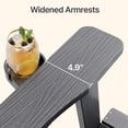 thumbnail image 4 of Noelse Folding Adirondack Chair Set of 2, HDPE Adirondack Chairs with Retractable Ottoman and 5-Level Adjustable Backrest, Gray, 4 of 16