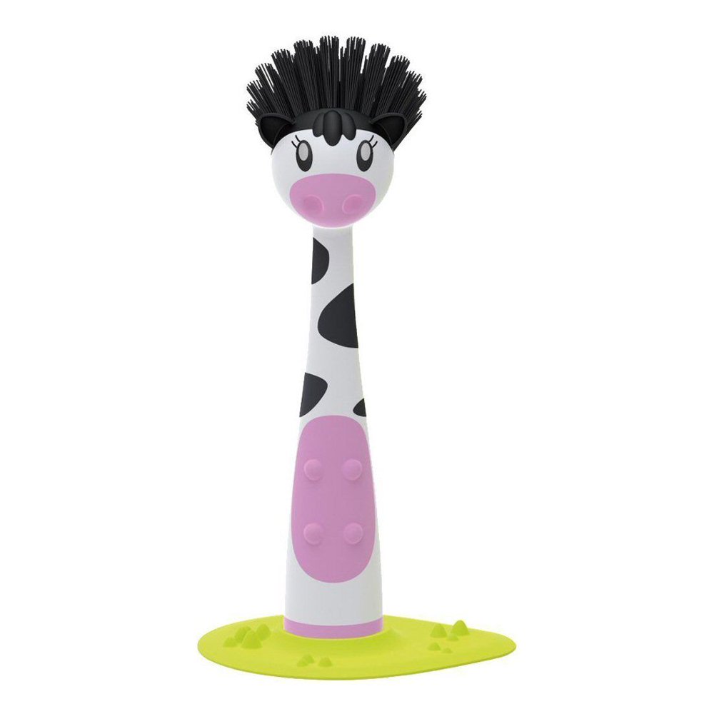 Vigar Dolls Mooo Cow Dish Washing Brush with Soap Dispenser & Silicone
