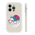 thumbnail image 1 of Exprésate con arte: cubierta de teléfono plateada mate con diseño de dibujos animados exclusivo para iPhone 15 Pro Max y posteriores, 1 of 4