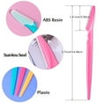 thumbnail image 4 of HLONK 12 Pcs Rasoirs pour Sourcils Ambidextres Outil Polyvalent d'Exfoliation Dermaplaning Épilation du Visage Rasoir avec Couvercle de Précision pour Femmes et Hommes Matériau Plastique Non Parfumé, 4 of 7