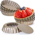thumbnail image 1 of EcoNesxp Gold 12-inch non-stick egg tart mold, 1 of 5