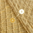 thumbnail image 5 of Ntbay Acrylic Knitted Throw Blanket with 7" Tassels, Lightweight and Soft Cozy Decorative Woven Blanket for Travel, Couch, Bed, Sofa, 51" x 67", Mustard Yellow Checkered, 5 of 6