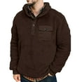thumbnail image 1 of Men‘s Winter Fleece Pullover Sweatshirt Jacket Button Collar Warm Sweater Coat, 1 of 6