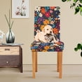 thumbnail image 4 of Yayeee 4 Pack Dining Chair Covers Stretch Parson Chairs Slipcovers Seat Protector, Bright Colorful Flowers Pattern, 4 of 6