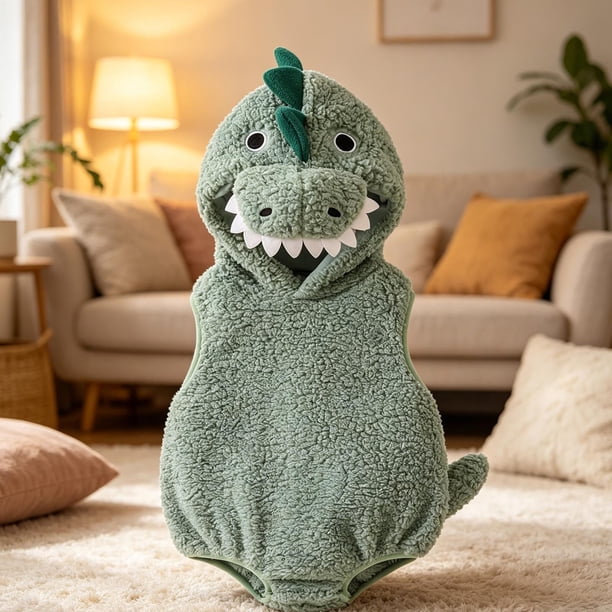Boy Girl Dinosaur Cute Sleeveless Romper With Hat Newborn Infant Clothes