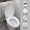 thumbnail image 3 of FORUDESIGNS School Bus Apple Pencil Pattern Toilet Lid Cover Set of 2, Comfortable Bathroom Toilet Protector, Machine Washable Seat Covers Fits Most Size Toilet Lids, Gifts for Family, 3 of 8