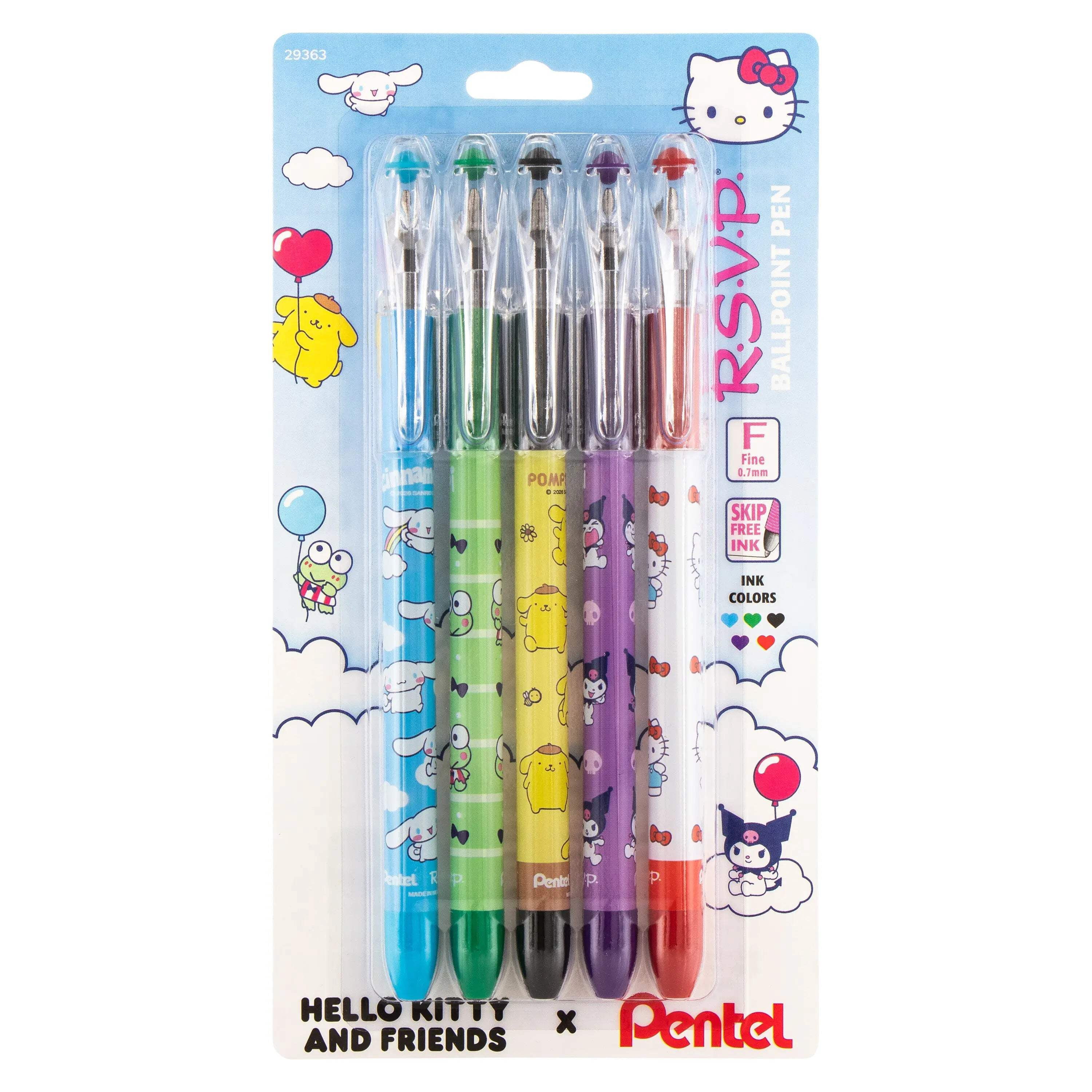 Pentel BK91CRBP2BG 1 mm Burgundy R.S.V.P Colors Ballpoint Pen 2