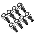 thumbnail image 1 of Unique Bargains 7.0mm Acier Inoxydable Tige de Pêche Réparation Kit Pole Ring Guide de Remplacement, Noir 8 Pack, 1 of 5