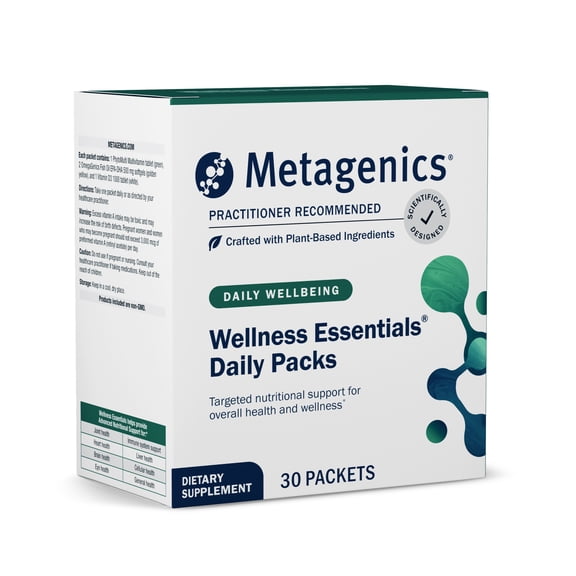 Metagenics Wellness Essentials Daily Packs - 30 Daily Multivitamin Packs - Heart Health Support* - With Vitamin A, C, D, E - Omega-3 Fatty Acids - Non-GMO & Gluten Free - 30 Packets
