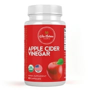Apple Cider Vinegar Capsules 1000mg | Organic Herbal Supplement | Detox and Cleanse | 60 Capsules by Via Natura Organics
