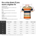thumbnail image 5 of Gukieu Colorful Pastel Stripes Print Men's Short-sleeved Shirts, Button-down Lapel Hawaiian Shirts, T-shirts, Beach Vacation Summer Casual Wear,Medium, 5 of 7