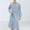Sky Blue, variant on Men Solid Color Bathrobe With Waist Tie & Side Pockets, Loose Fit Soft Lightweight Full Length Nightgown Robe For Spa Shower Home Loungewear Navy L