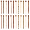 thumbnail image 1 of 24 horquillas de madera vintage para el pelo, 12 estilos, estilo retro, de 5 pulgadas, con estampado de madera, palillos, horquillas largas para el pelo., 1 of 6