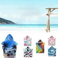 thumbnail image 5 of Environmental Friendly Wearable Printed Pattern Quick Dry Changing Robe Bath Bathrobe Towel Adult Beach Towel Hooded Poncho 2, 5 of 8