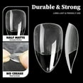 thumbnail image 3 of 504pcs Extra Short Almond Nail Tips Clear Full Cover Acrylic Gel x Nail Tips Pre-shape Almond False Nails for Women Girls Manicure, 3 of 4