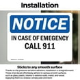 thumbnail image 2 of (2 Pack) In Case Of Emergency Call 911 OSHA Notice Sign 18 Inch X 12 Inch Vinyl Label Decal Sticker Weather Resistant, UV Protected for Workplace, Business, and Construction Site, Made, 2 of 6