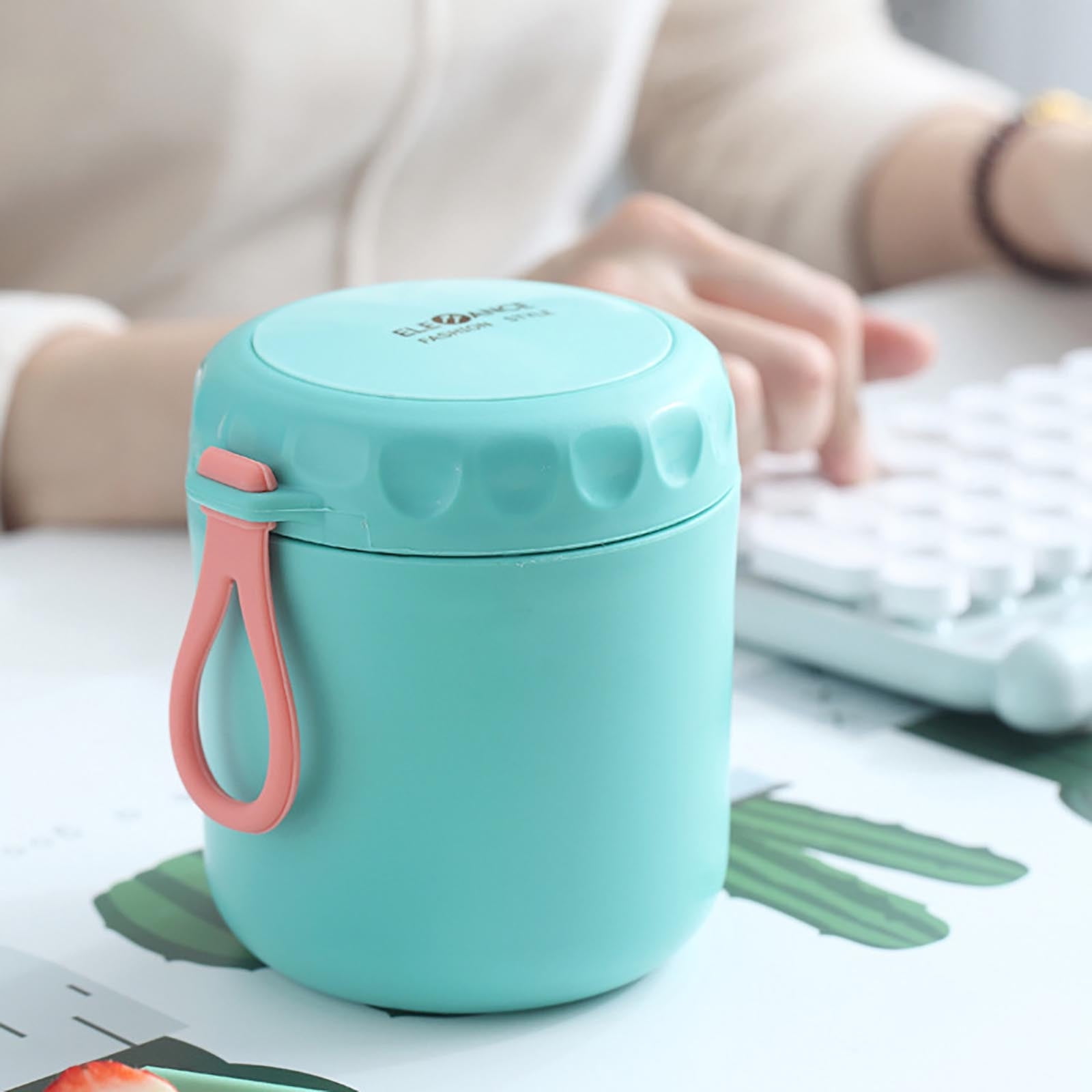 Vacuum Insulated Food Jar, Thermal Soup Cup for Hot Food,Insulated Water Cup Kitchen Stainless Steel Portable Sealed Bento Box Lunch Box Container, 3.54*3.54*4.52 Inch